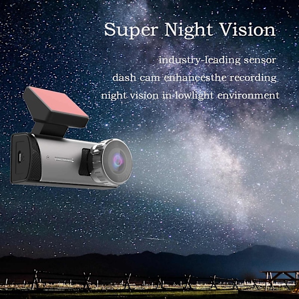 Dash Cam Real 1080P Bil Dash Cam Front Dash Kamera För Bilar Wifi Kamera Recorder G-Sensor Med Super Night Vision Loop Recording