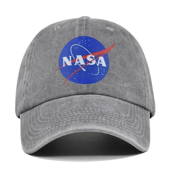 Europeisk og amerikansk Nasa Graffiti-trykk Baseball Cap Fargeskjermtrykk Toppet Cap Laget av gammel buet bremhatt Solhatt Personlig hatt