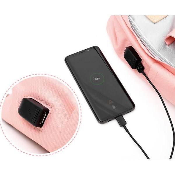 WABJTAM Laptop-rygsæk til kvinder, RFID Anti-tyveri arbejdsrygsæk til 15,6 tommer bærbar, vid åben stor USB-opladningsport Vandtæt sygeplejerske-rygsæk