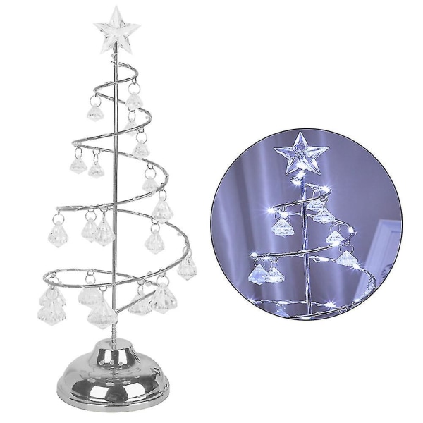 Led Crystal joulukuusen pöytälamppu Pentagram yövalo Kotitalouksien lastenhuoneen makuuhuoneen koristevalot