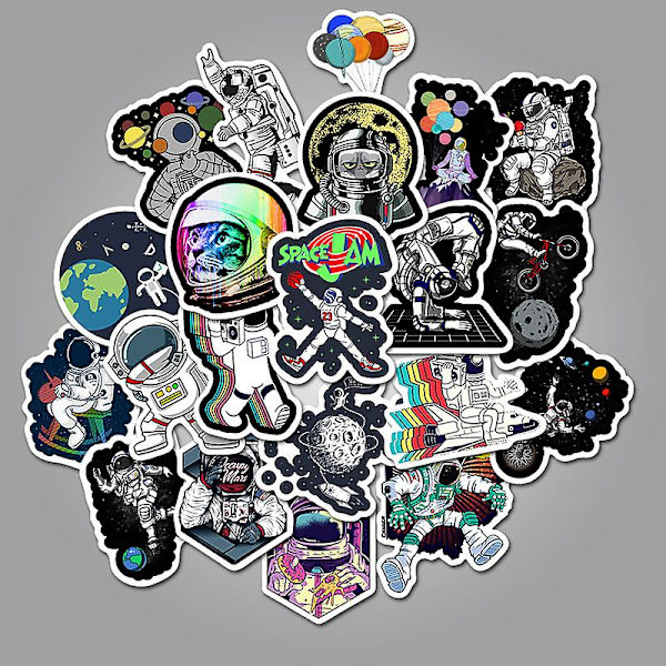 50 NASA avaruuden astronautti sarjakuva doodle tarroja
