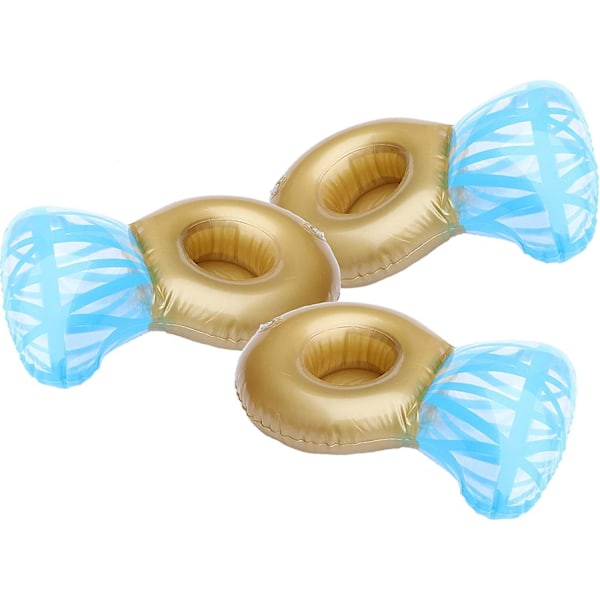 Uppblåsbara Dryckeshållare 3-pack Dryckespoolflottar Kopparhållare för Sommarpoolparty, Olika Former att Välja Mellan