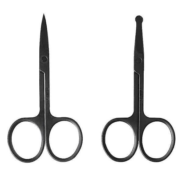 2-pack saxset med spetsiga & runda spetsar för smink