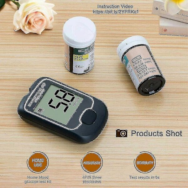 Blodsockermätare Blodglukosmätare Diabetes Testkit Med Teststickor 50 Stycken Blodglukosmätare Diabete Blodsocker Test