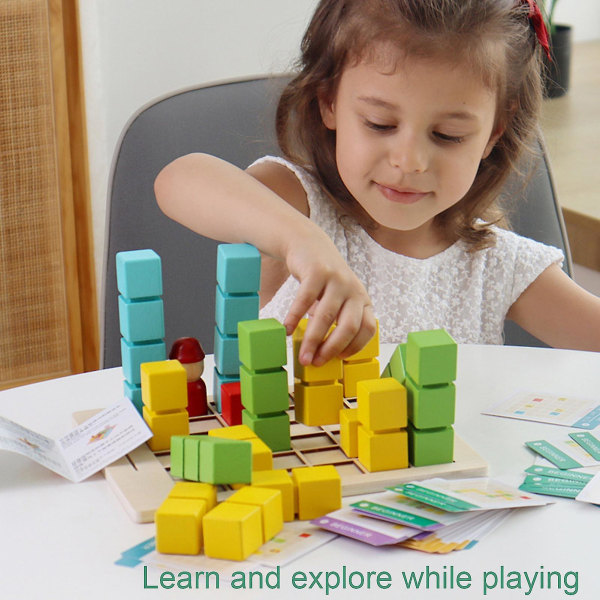 Pussel för barn Leksak Byggstenar Utbildningsspel Logiskt tänkande Träpussel Pusselutveckling