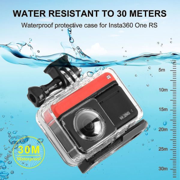 Vanntett dykkerveske for Insta360 One Rs 360 Edition
