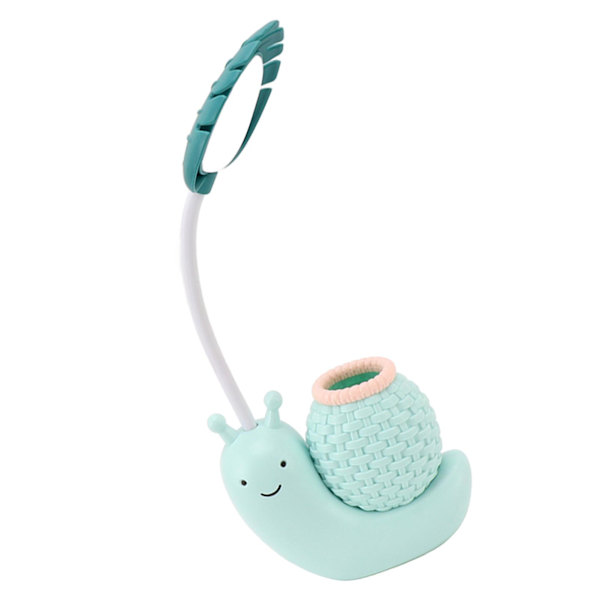 Snigelögon Skydd LED-lampa Sänglampa USB-laddning Lärande Läslampa Med Pennhållare För Barn (Blå)
