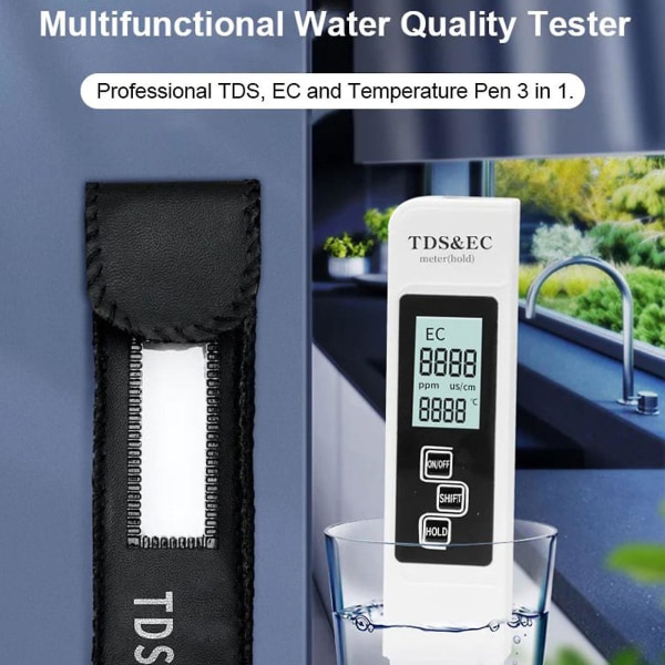 TDS Meter Digital Water Quality Tester (blå)