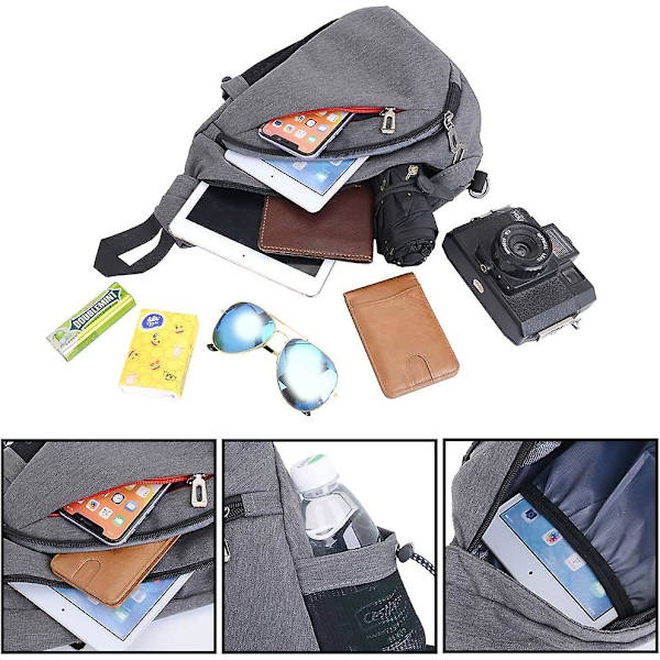 Nya produkter 2023, sling ryggsäck herr dam bröstväska sling väska sport axelväska crossbody väska för utomhusvandring