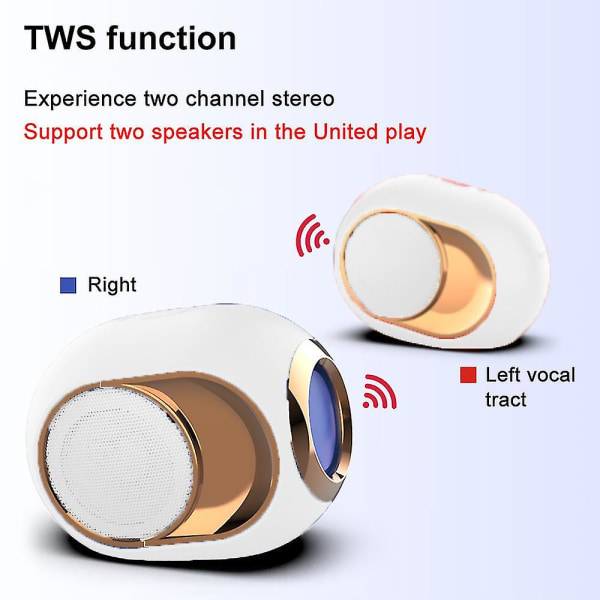 Trådlös högtalare Stereo Bluetooth högtalare, Golden Egg trådlös
