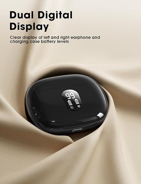 Bluetooth-headset-ørepropper med stor basstereolyd, letvægts in-ear-pasform, IPX7, til iPhone, Android, Pad, sport (Khaki)