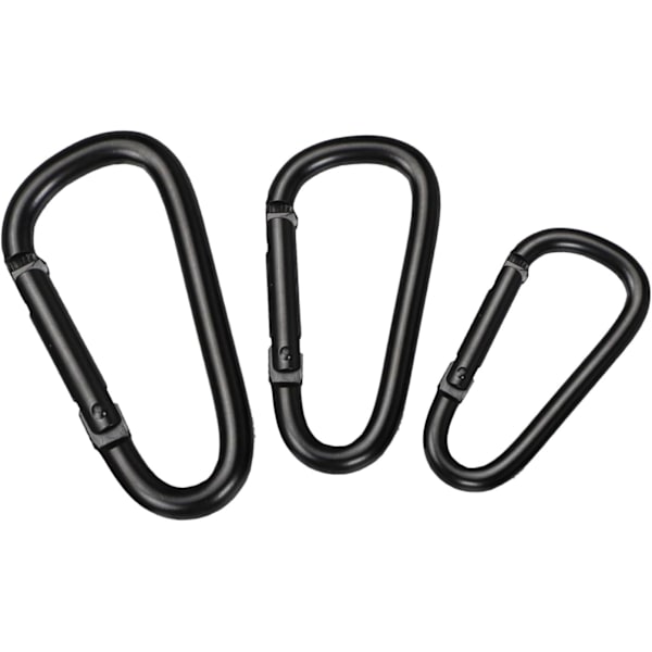 4 stk. Heavy Duty Spring Snap Hook Lille Bjergbestigning Spænde D-ringe Klips Hæklet Klatring Karabiner Nøglering Klips Aluminium Legering Klatring (66x35mm)