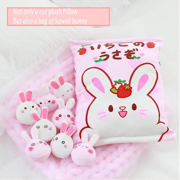 Heytea Kawaii Plysch Kanin Gosedjur Kudde, söta Plysch Kanin Plyschleksaker Kawaii Dekor, Kanin Gosedjur Kanin Present Till Barn Födelsedag Påsk