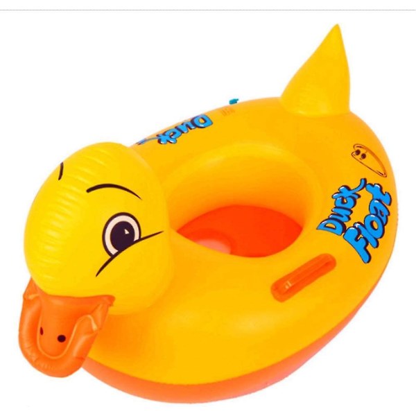 Puhallettava uimarengas lapsille, pieni keltainen ankka allaskelluke varhaiset uimarenkaat vesihauska kuminen turvaistuin venelautta