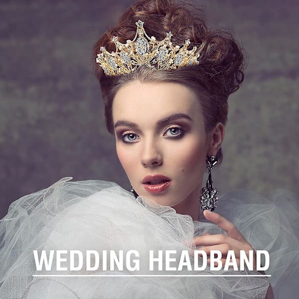 2 stycken barockdrottningkronor, brudar brudtärnor strass bröllop diadem och kronor prinsessa kristall pannband, bröllop festival födelsedag bal fest