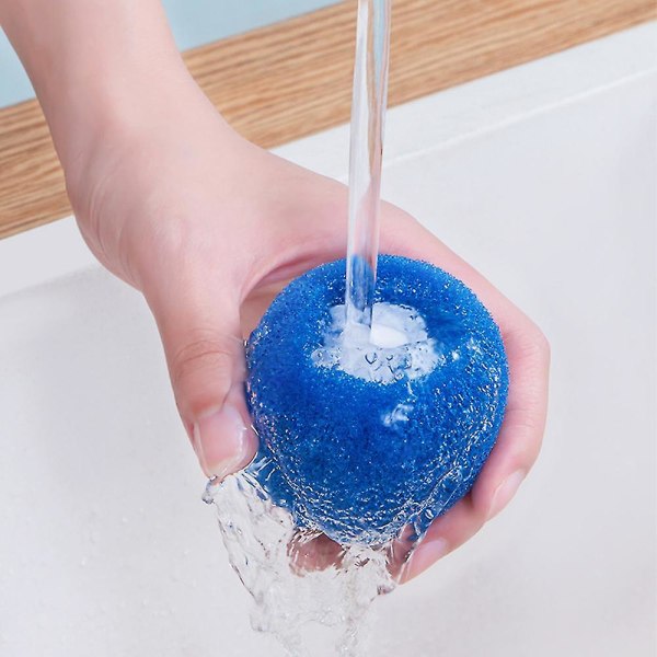 Tvättboll Hårborttagning av hårborttagning för tvättrengöringsmedel mot lindning（5 st，blått）