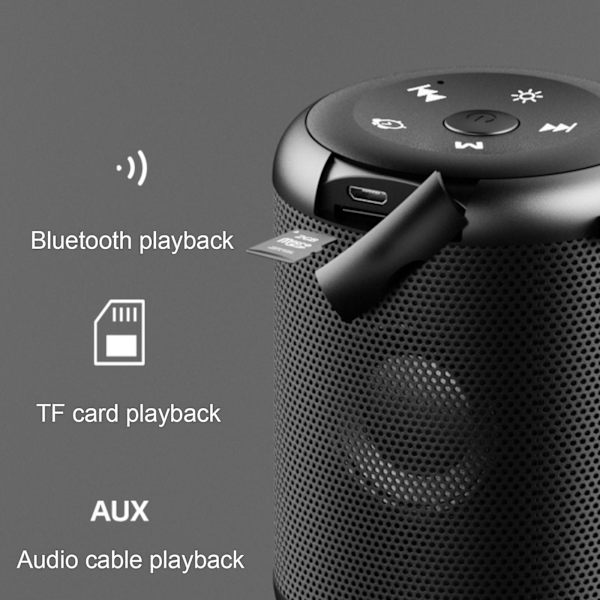 Utomhus intelligent Bluetooth-högtalare, hemklocka väckarklocka, multifunktionell liten högtalare, subwoofer med hög ljudkvalitet