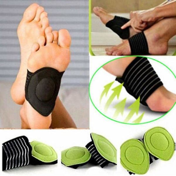 Fotinlägg med bågstöd, Plantar Fasciit, Hälkudde, Fallen (svart)