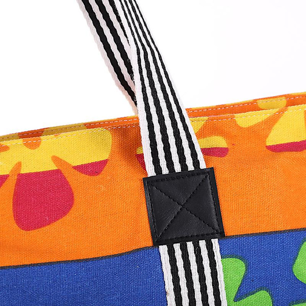 Farverig Canvas Taske Studerende Shopping Tote Canvas Taske Skulder Canvas Taske