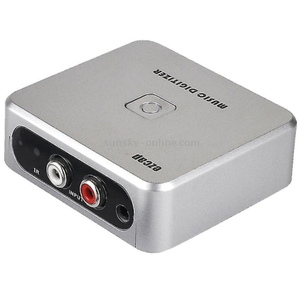 Ezcap241 Audio Capture Recorder Adapter-kort, 3,5 mm Rca R/l Analog Audio til Mp3 Music Digitizer Converter (sølv)