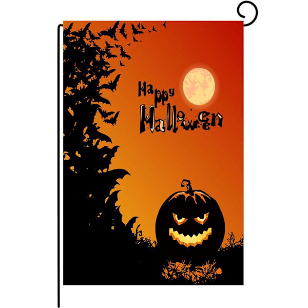 Halloween Dekor Halloween Utomhus Dekoration Halloween Dubbelsidig Flagga Halloween Spöke Trädgårdsflagga Halloween Gräsmattsflagga
