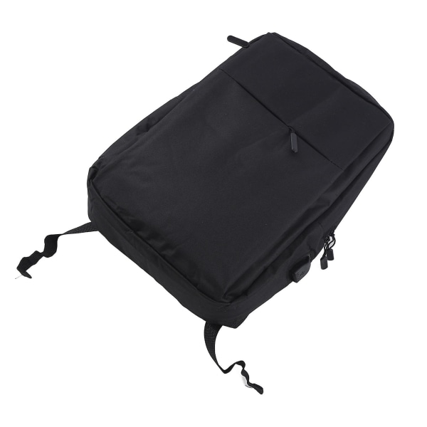 2024Travel Laptop-rygsæk Unisex Work Laptop-rygsæk med USB-opladningsport Computertaske Casual Daypack til mænd Kvinder Sort