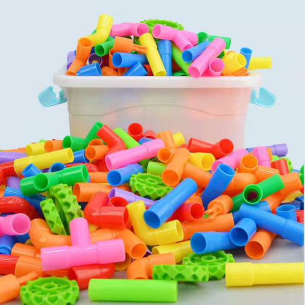 144 stycken pedagogiska leksaker för barn - byggstenar