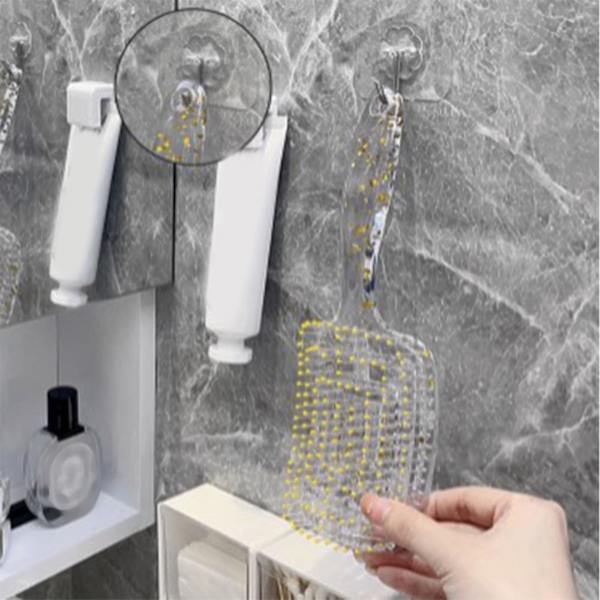 Ventilerad hårborste för utredning, styling och torkning - Transparent, ihålig, böjd ventilerad hårborste för hem och salong