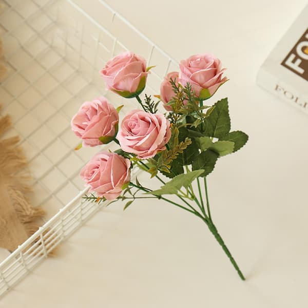 Kunstig silkeblomst kunstig rosedekor til bryllup（6）