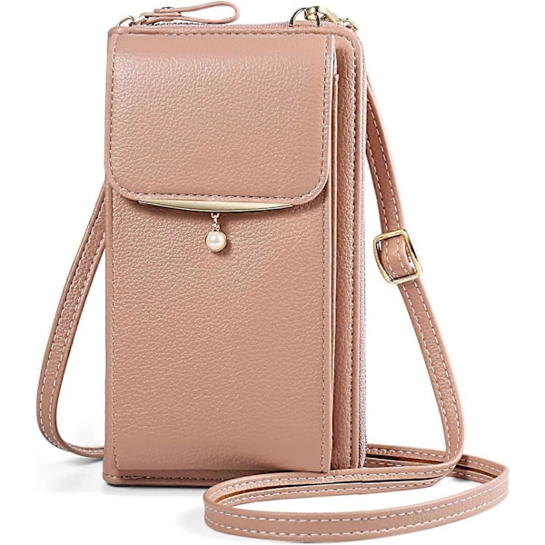 Mobilplånbok, liten crossbody-väska för kvinnor med kortfack, kompatibel med iPhone 14 Pro Max/Galaxy S22 Ultra Note 10+ S22+ S20 FE A03 A03s A12 A1