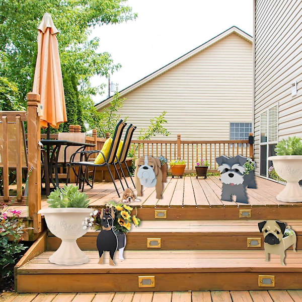 Schnauzer Svart Hund Planter, 2022 Djurformad Sukkulenter Planter Högkvalitativ Söt Hunddesign Utomhus Växtförvaring, 13.78 X 9.84 Tum
