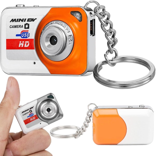 Retro trådløst kortkamera Mini Sport HD X6 sportskamera overvåkingskamera（oransje）
