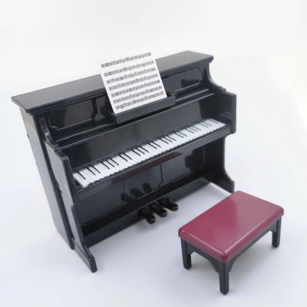 2 stk Dukkehus Minimøbler Små klaver Musikinstrument Model Ornamenter Legetøj Piger og børn Små gaver（2PC）