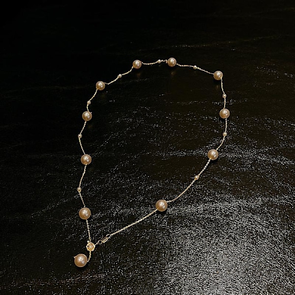 Perle Choker Delikat Justerbar Halskjede Perle Tiny Chain Delikat Mors Valentinsdag Smykker for Kvinner Jenter