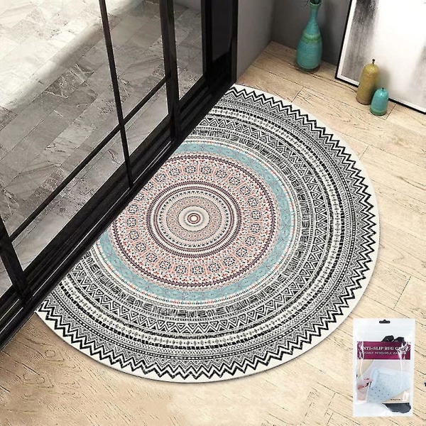 Halvcirkel kreativ dörrmatta, moderiktig välkomstmatta, med halkfri matta, tvättbar, lämplig för badrum, dörrdekoration i vardagsrummet