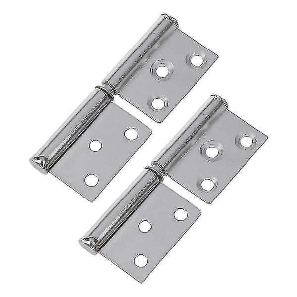 2 stk sølvfarget rustfritt stål vindusflagg dørhengsler 6,1 cm