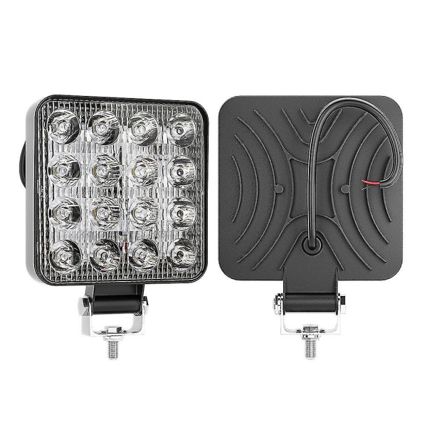 4 tommers 16 LED 48w firkantede bilhjelpelys støvtett bil offroad spotlights for offroad kjøretøy bil