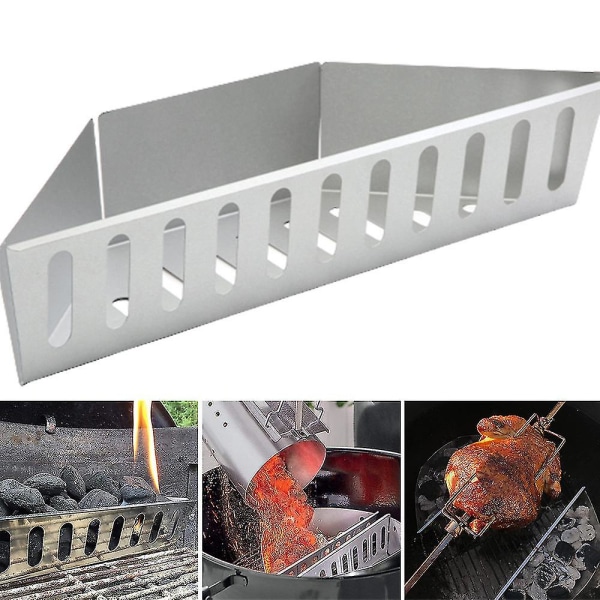 Galvanisert aluminiumskurv for bakeverktøy for utendørs grilling (2 stk)