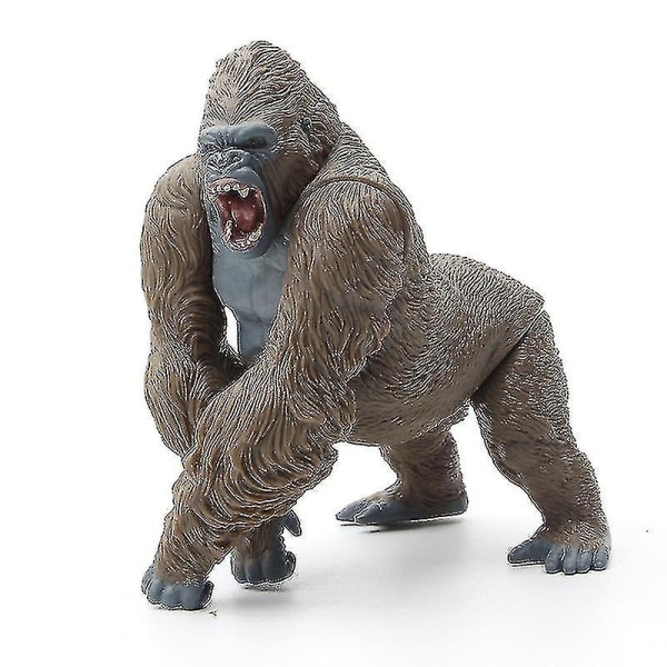 15 cm Gorilla King Kong Action Figur Simulering Animal Pvc Action Figur Serie Leketøy Modell Dukke Gave Til Barn（brun）