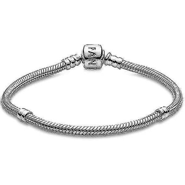 Pandora Moments kvinners Sterling Sølv Iconic Snake Chain Armbånd For Charms