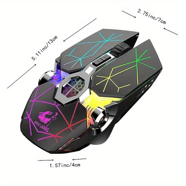 Trådløs mus Indbygget Gaming Esports-mus Trådløs genopladelig mekanisk model til drenge