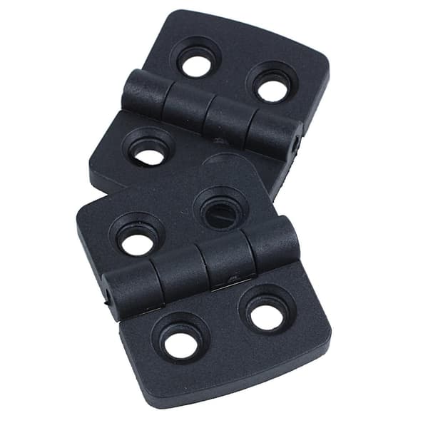 100 stk. forstærkede sorte plastikdørhængsler 40 mm x 30 mm