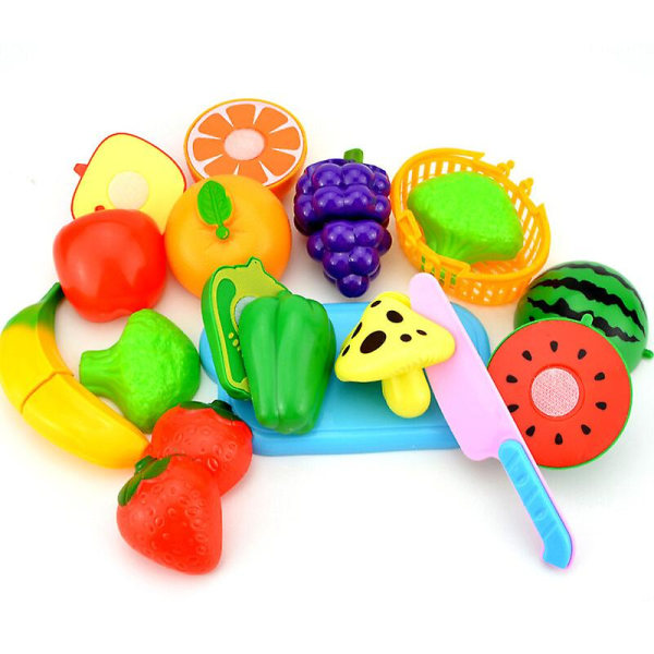6st/ set Simulering Plast Frukt Grönsaker Barnkök Leksaker för barn Låtsasleksak