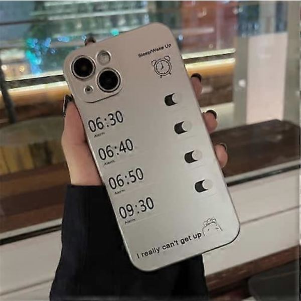 Kreativ Matt Plätering Alarm Sida Fodral Kompatibel med iPhone 13 / iPhone 13 Pro/iPhone 13 Pro Max, Rolig Design Telefonfodral för Pojkar (Matt, iPho