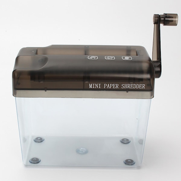 Mini manuell strimlare - Kontors bärbar handpappersklippare för papper/anteckningar/räkningar/porträtt/foton Passar för under A6-storlek eller vikt A4-storlek（svart）