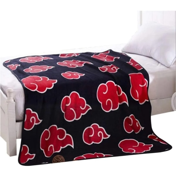 Unisex Cosplay Anime Akatsuki filt Uchiha Itachi Cape Luftkonditioneringsfilt Molton Coral 150 x 200 cm