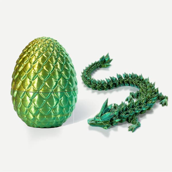 2024 3D-trykt ledddrage med drageegg 3-drages krystalldrage Fidget-leketøy