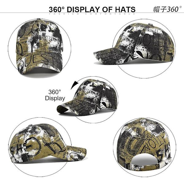 Graffiti Print Hat Mænd Og Kvinder Alsidig Multi-farve Maleri Sol Hat Trend Mode Cap Baseball Hat