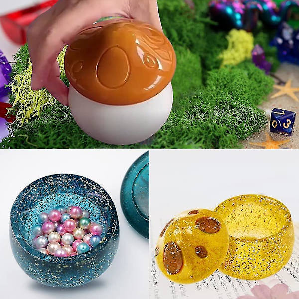 Burk Resinform med Lock, Svampburk Silikon Resinform, DIY Resin Epoxy Gjutning Hantverk