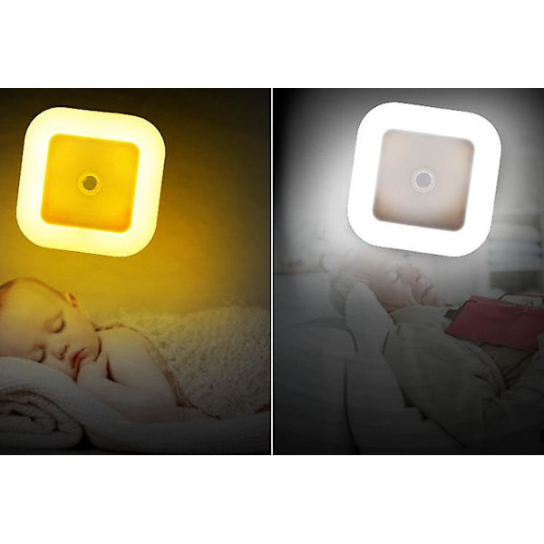 LED-nattlampa, plugin [6-pack] Super Smart Dusk to Dawn Sensor, nattlampor lämpliga för sovrum, badrum, trappor, kök, hall, barn, vuxna,